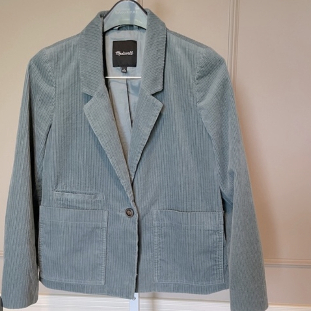 Madewell Teal Corduroy Blazer - Picture 3 of 5